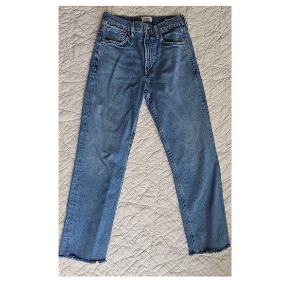 COH Citizens of Humanity Daphne Crop High Rise Stovepipe Jeans Concord, Size 26 - Picture 2 of 6